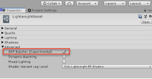 You can de-activate the SRP Batcher in the Asset for LWRP or HDRP, respectively. The SRP Batcher is enabled by default.