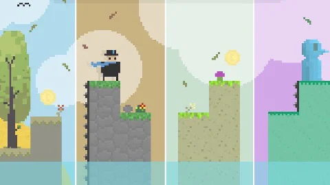 框架式高优化2D无尽全平台跳跃游戏